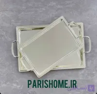 سینی پذیرایی دو تیکه کف ساده شیک Zew Home مدل 57601s