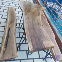 میز غذاخوری و نیمکت روستیک ۸ نفره چوب درخت گردو