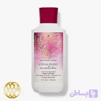 لوسیون بدن باث اند بادی ورکز Strawberry Snowflakes (استرابری اسنوفلیکس) ۲۳۶ میل | مرطوب‌کننده ۲۴ ساعته