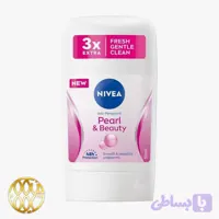 مام استیک زنانه نیوآ پرل اند بیوتی (Nivea Pearl & Beauty) ۵۰ میل | محافظت ۴۸ ساعته با عصاره مروارید