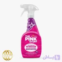 اسپری شیشه‌شوی معجزه‌گر پینک استاف (The Pink Stuff) ۸۵۰ میل اروپایی | برق و شفافیت بی‌نقص با سرکه رز