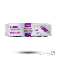 دستمال مرطوب تی کشی یکبار مصرف Momendol رایحه اسطوخودوس بسته 50 عددی