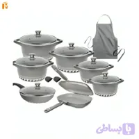 سرویس قابلمه گرانیتی ۱۷ پارچه ام جی اس