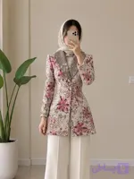 کت مجلسی زنانه یقه آرشال مدل شکوفه