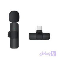 میکروفن مدل یقه‌ای بی‌سیم K8 Type-C با پشتیبانی از کاهش نویز محیطی