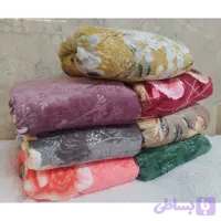 پتو مسافرتی لیزری وزن سنگین یک نفره طرح گل | پتو گرم زمستانی