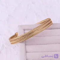 بنگل بافت استیل طلایی مردانه