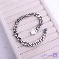 دستبند استیل کارتیه مردانه با حک و قفل اصلی کارتیه