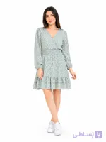 پیراهن زنانه عروسکی حریر خالخالی وارداتی