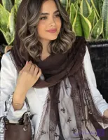 شال توری پاپیونی حاشیه دار