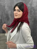 روسری گیپور سه گوش دور دانتل
