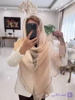 شال توری کنفی لبه موج دار عروسکی