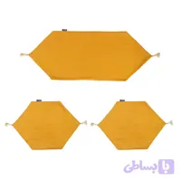 رانر منگوله دار جنس پارچه مخمل مجموعه سه عددی