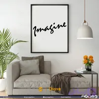 تابلو تایپوگرافی Imagine - کد Giove_Frame_IMG01AA