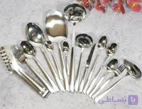 سرویس قاشق و چنگال ۱۴۴پارچه ۲۴نفره وزن‌سنگین مدل ناخنی