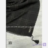روسری نخی کوکی رنگ مشکی قواره 130