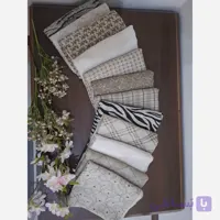 شال نخی برشکا گان دوزی شده کرم قهوه ای