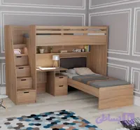تخت خواب دو طبقه کمجا مدل گالاردو - ملامینه / ۸۰در۱۸۰