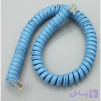بند فنری گوشی تلفن مغزی مس ۳ متری رنگ (آبی و قهوه‌ای)