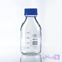 بطری شیشه ای درب آبی 500ml قابل اتوکلاو زیماکس