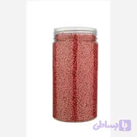 جار یک کیلویی استوانه شفاف بادرب ساده-50عددی