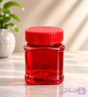 جار ۳۵۰ سی سی چهارگوش شفاف بادرب ساده-50عددی