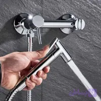 شیر توالت مدل شاتاف برند هوادیائو(Huadiao) سیلنگ استیل بسیار کاربردی و نظافت آسان سرویس قابل تنظیم سرد و گرم