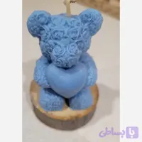 قالب سیلیکونی شمع تدی قلبی