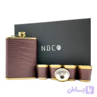 ست هیپ فلاسک ان بي کو مدل FLNB-1275 (بدنه استیل با روکش چرمی )