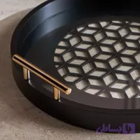 سینی دکوراتیو گرد PVC مدل هگزا | چوب خط