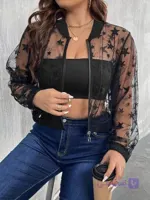 ‌پارچه تور با طرح ستاره مخمل