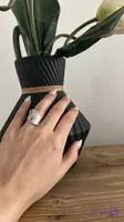 ابکاری طلا ۱۸ عیار - انگشتر فشن جذاب نقره ای