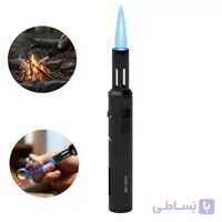 فندک مشعلی ضد باد گرین لاین مدل Storm Lighter X | دمای شعله ۱۳۰۰ درجه، گاز بوتان قابل شارژ مجدد، طول شعله قابل تنظیم تا ۵ سانتی‌متر، بدنه فولاد و آلومینیوم – مقاوم در برابر باد