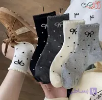 جوراب نیم ساق زنانه خل خالی