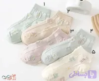 جوراب مچی زنانه گل متصل