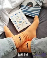 جوراب نایک ساق بلند دخترانه و پسرانه ورزشی مشکی کد ۰۰۷