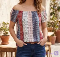 بلوز نخی برند Yessica سایز 2XL رنگ طرح دار