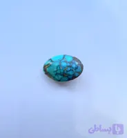 سنگ فیروزه نیشابور شجر تراش بیضی رنگ آبی خاص استفاده در انواع مدال و انگشتر c9