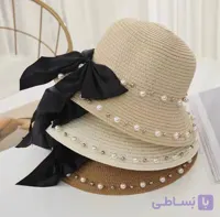 کلاه زنانه ساحلی مرواریدی وارداتی کد ۱۰۸