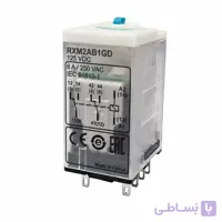 رله اشنایدر شیشه ای 8 پایه 6 آمپر 125 ولت Schneider Relay RXM2AB1GD DC
