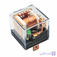 رله پنج فیش شیشه ای آفتامات80 آمپر DC 24V مدل STCO اصلی