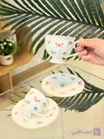 ست قهوه خوری پروانه وارداتی آبکاریشده با طلا