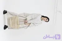 کفتان زنانه جلو بسته سایز کرم