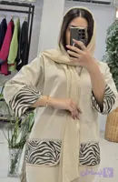 کت لینن طرح دار تابستانه