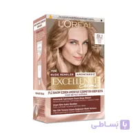 رنگ مو لورال بدون آمونیاک رنگ 8U (بلوند تیره نود) سری Excellence Creme Nude