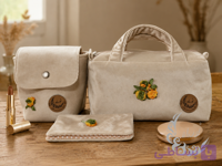 ست آرایشی بهداشتی طرح سه نگار پارچه مخمل