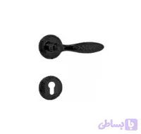 دستگیره رزت درب چوبی مدل گلدار کد ۱۱۰ دو تکه رنگ بندی دارد، مناسب درب ورودی/اتاق/سرویس و حمام