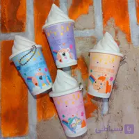 دستمال مرطوب قوطی‌دار فانتزی طرح لیوان بستنی و یونیکورن – آویزدار