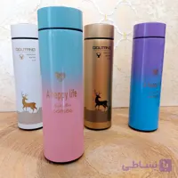 فلاسک استیل هوشمند (درجه‌دار) فانتزی – دارای نمایشگر دما و صافی دمنوش