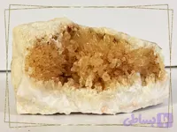 ژئود کلسیت کرم طلایی سوزنی